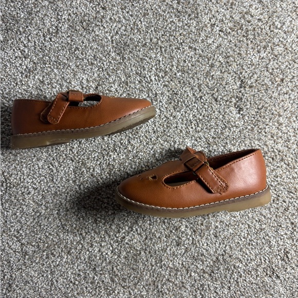 Zara Mary Jane shoes sz 22 toddler girl brown 5.5/6 fall neutral - Picture 3 of 6
